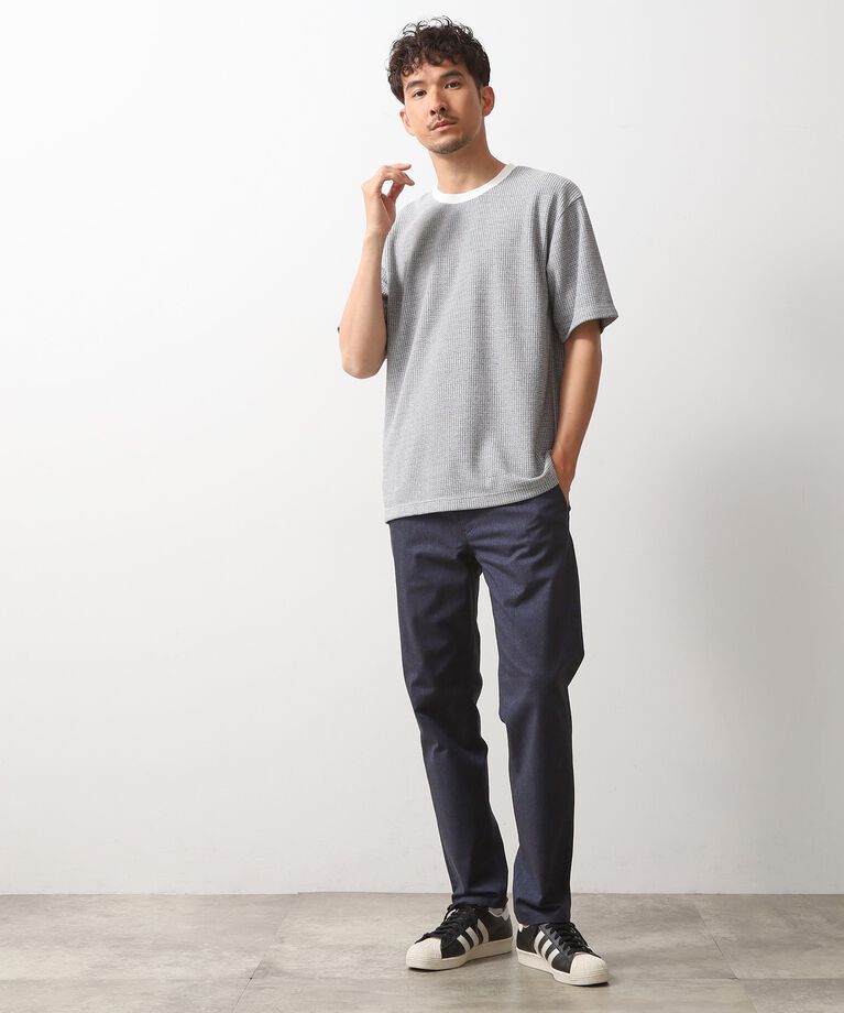 THE SHOP TK「カットジャガード半袖Tシャツ」|Tシャツ・カットソー|