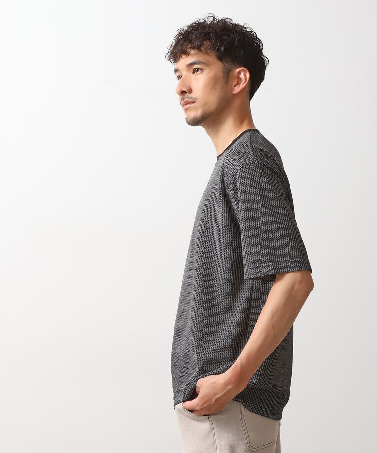 THE SHOP TK「カットジャガード半袖Tシャツ」|Tシャツ・カットソー|