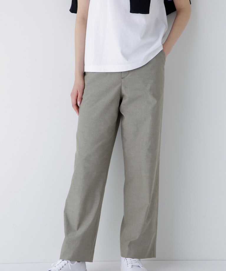 「◆ドビーストレッチストレートパンツ」|その他|カーキ