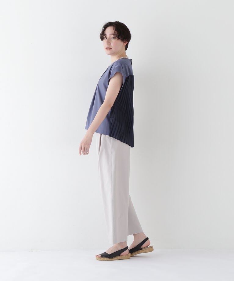  「◆【接触冷感】プリーツドッキングカットソープルオーバー」|Tシャツ・カットソー|