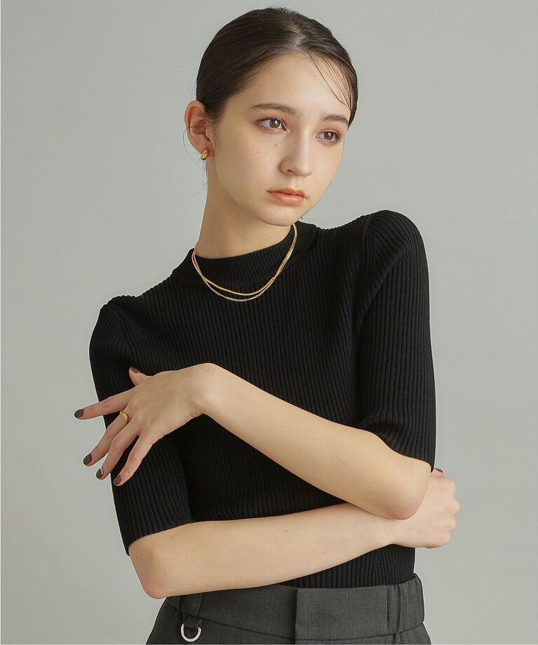 COCOSHNIK ONKITSCH「シルバー デザインチェーン フラットスネークネックレスS GP」|ネックレス|