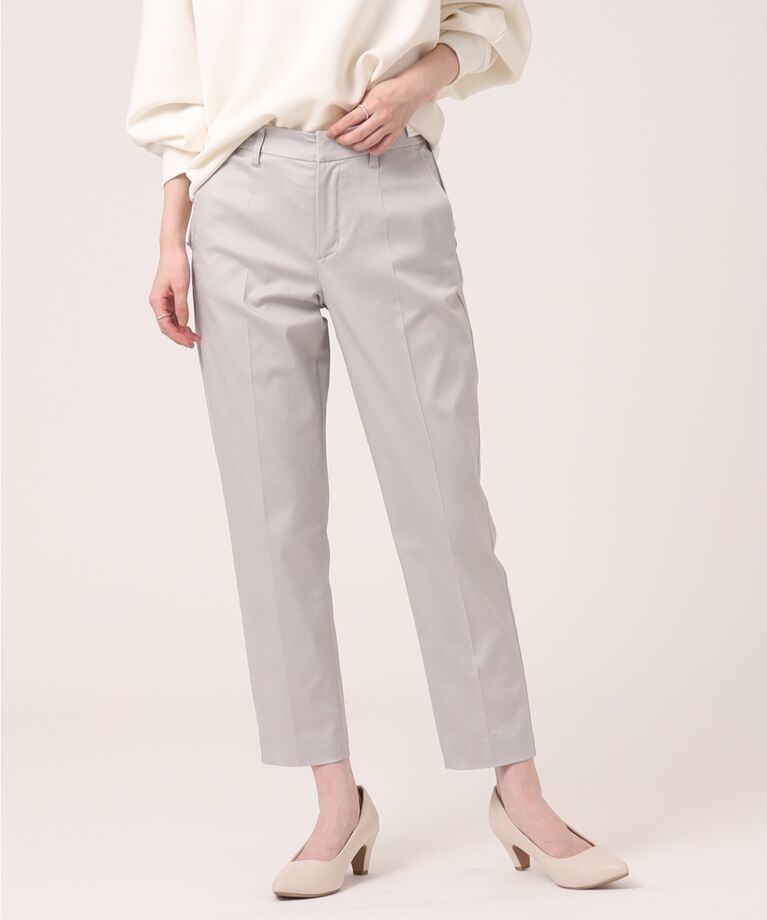 SHOO･LA･RUE「【SS-3L/美脚シルエット】通勤にもマッチ スティックパンツ」|その他|ライトグレー(011