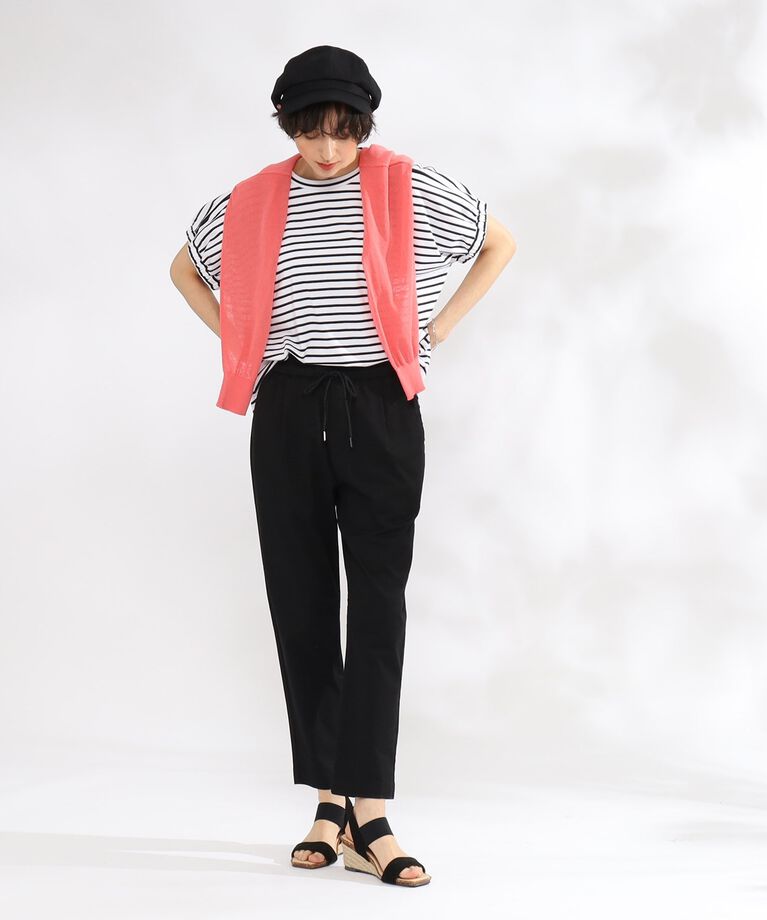 SHOO･LA･RUE「【SS-3L/美脚シルエット】綿イージーテーパードパンツ」|その他|