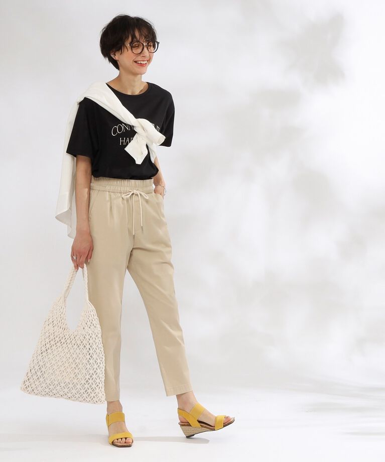 SHOO･LA･RUE「【SS-3L/美脚シルエット】綿イージーテーパードパンツ」|その他|