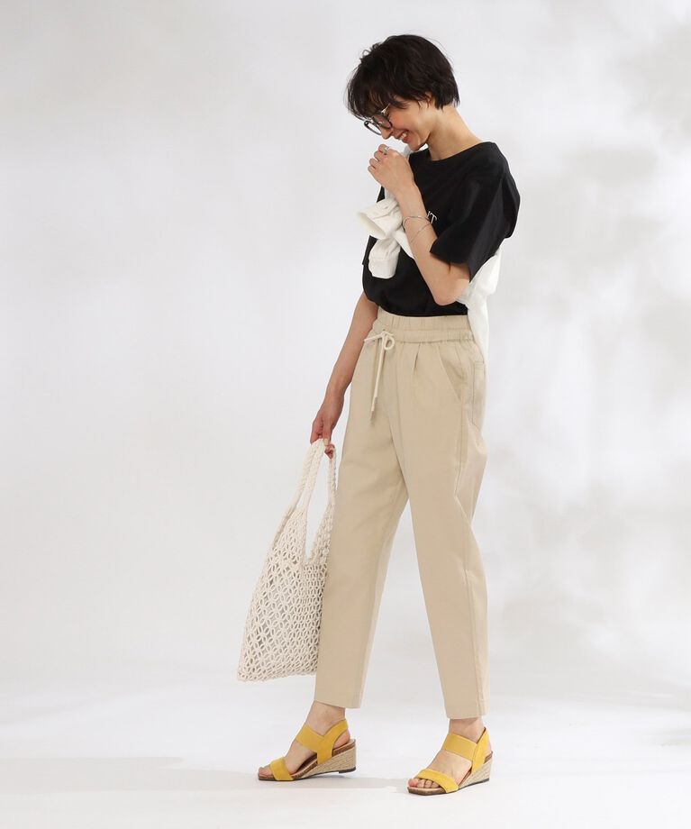 SHOO･LA･RUE「【SS-3L/美脚シルエット】綿イージーテーパードパンツ」|その他|