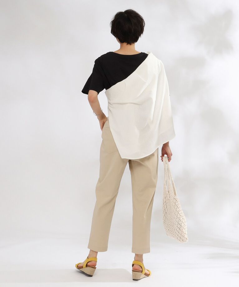 SHOO･LA･RUE「【SS-3L/美脚シルエット】綿イージーテーパードパンツ」|その他|