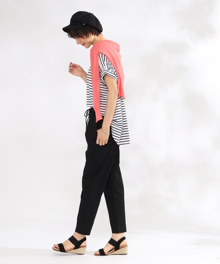SHOO･LA･RUE「【SS-3L/美脚シルエット】綿イージーテーパードパンツ」|その他|