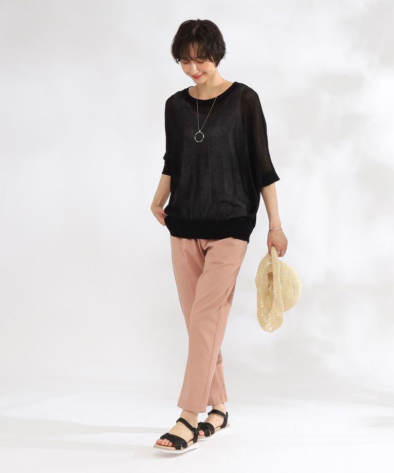 SHOO･LA･RUE「【SS-3L/美脚シルエット】綿イージーテーパードパンツ」|その他|