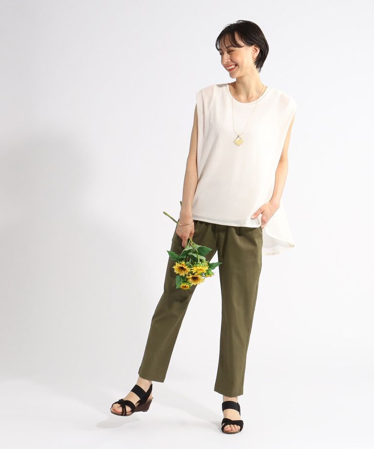 SHOO･LA･RUE「【SS-3L/美脚シルエット】綿イージーテーパードパンツ」|その他|