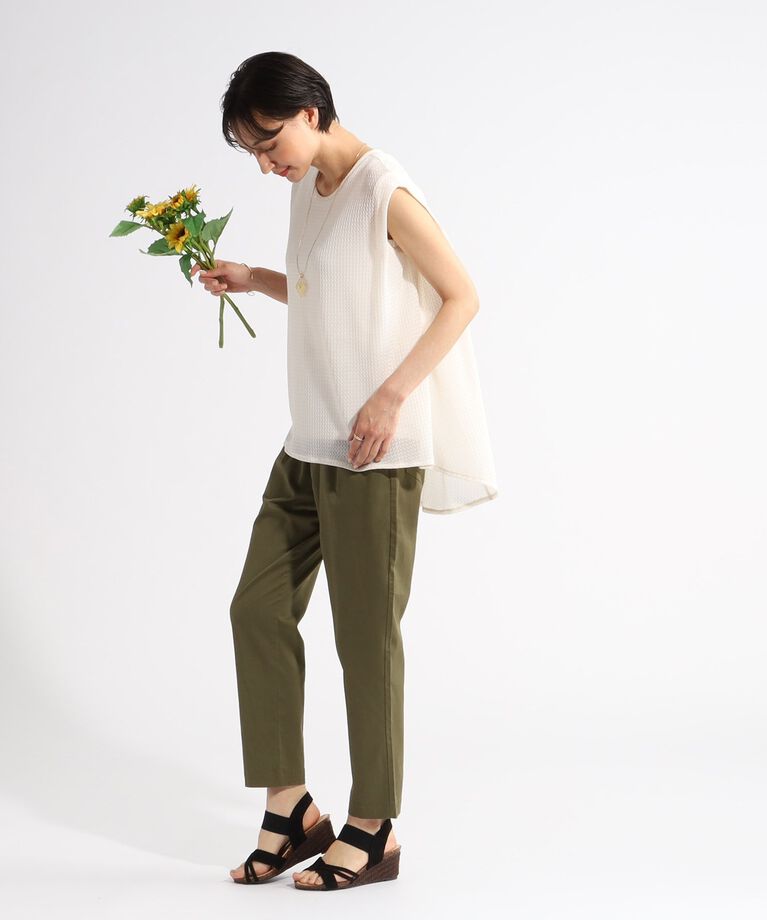 SHOO･LA･RUE「【SS-3L/美脚シルエット】綿イージーテーパードパンツ」|その他|