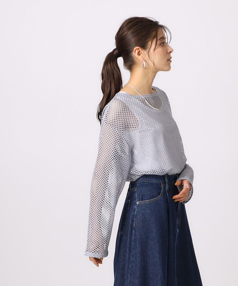 SHOO･LA･RUE「【2点セット】ラメメッシュニット＋タンクトップ」|その他|