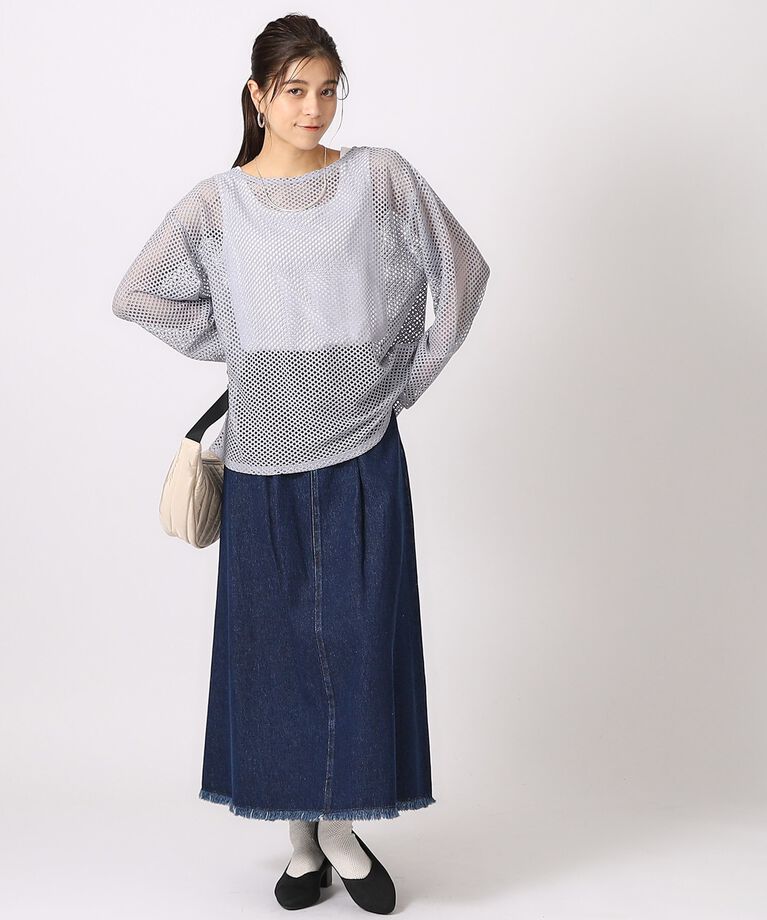 SHOO･LA･RUE「【2点セット】ラメメッシュニット＋タンクトップ」|その他|