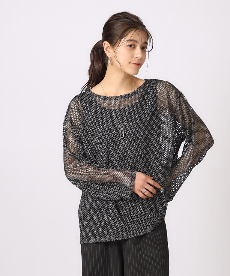SHOO･LA･RUE「【2点セット】ラメメッシュニット＋タンクトップ」|その他|