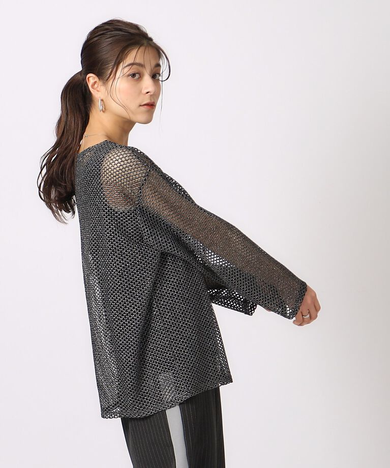 SHOO･LA･RUE「【2点セット】ラメメッシュニット＋タンクトップ」|その他|