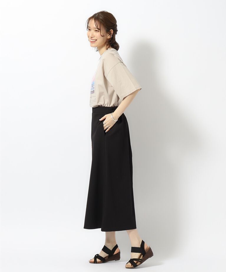 SHOO･LA･RUE「【無理せずキレイ】気軽に女性らしさをプラスする セミフレアスカート」|スカート|