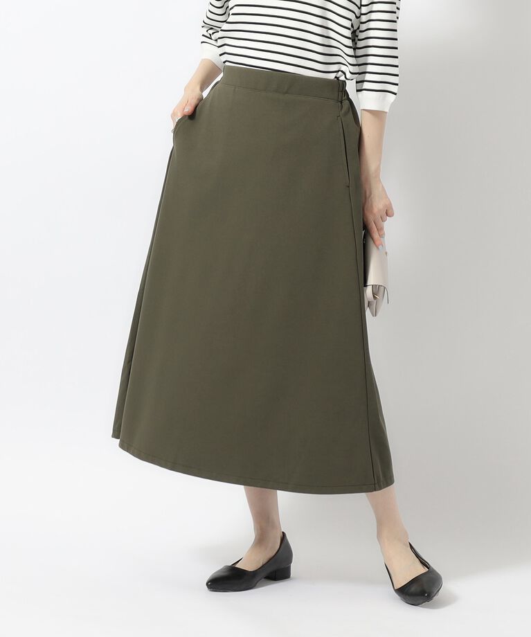 SHOO･LA･RUE「【無理せずキレイ】気軽に女性らしさをプラスする セミフレアスカート」|スカート|