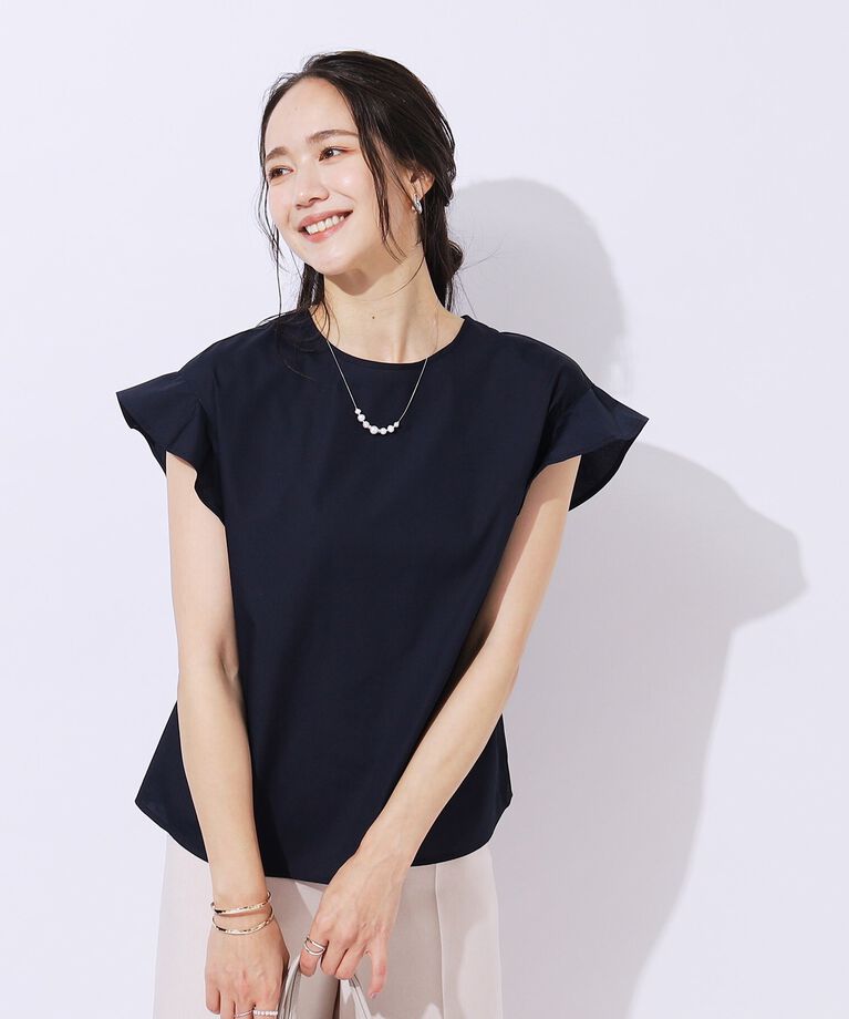 SHOO･LA･RUE「【洗える/無理せずキレイ】お袖フリルブラウス」|シャツ・ブラウス|