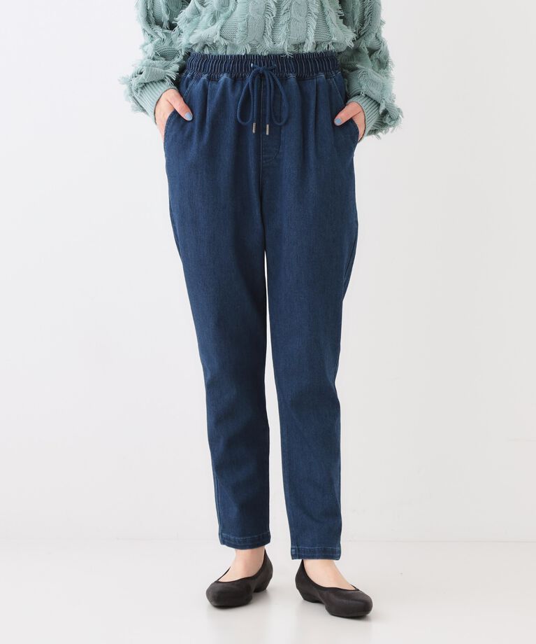 SHOO･LA･RUE「【洗える/SS-3L/美脚シルエット】アクティブ派のデニム イージーテーパードパンツ」|その他|