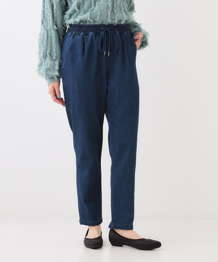 SHOO･LA･RUE「【洗える/SS-3L/美脚シルエット】アクティブ派のデニム イージーテーパードパンツ」|その他|