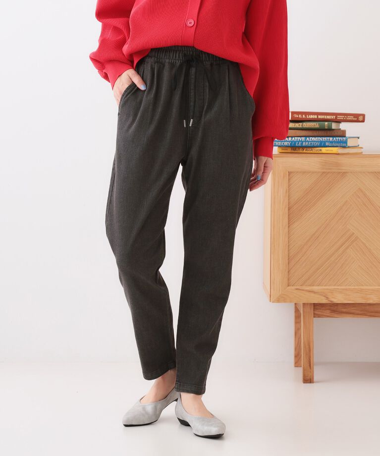 SHOO･LA･RUE「【洗える/SS-3L/美脚シルエット】アクティブ派のデニム イージーテーパードパンツ」|その他|