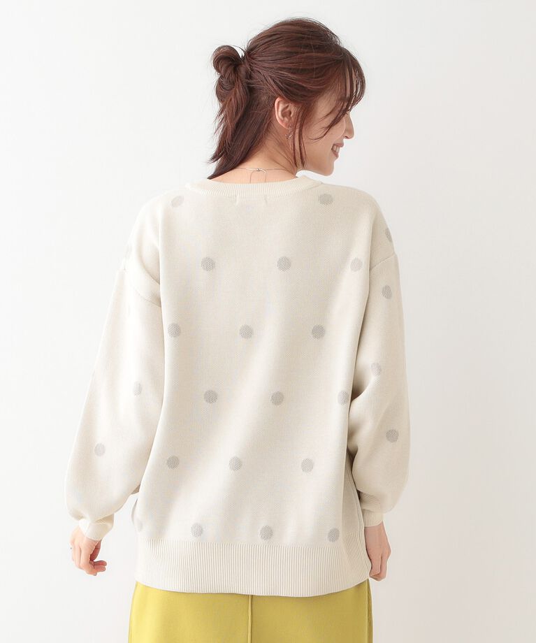SHOO･LA･RUE「【S-LL】ドット柄が目を惹く ゆったりニット」|ニット・セーター|