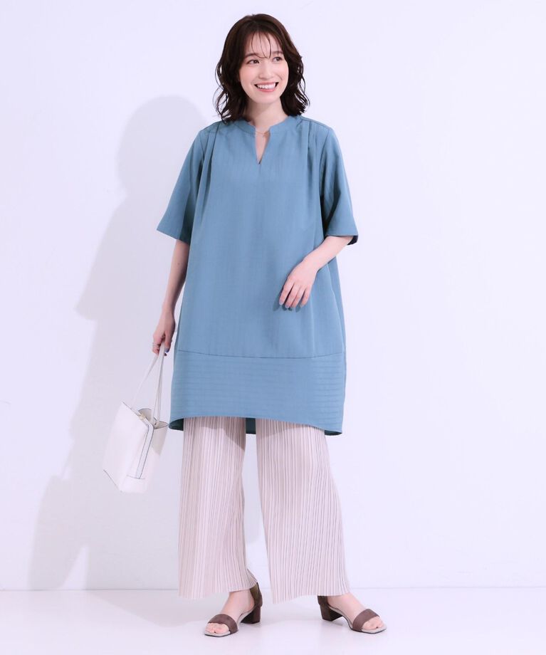 SHOO･LA･RUE「【洗える/S-LL】楽してほっそり見え カットプリーツパンツ」|その他|