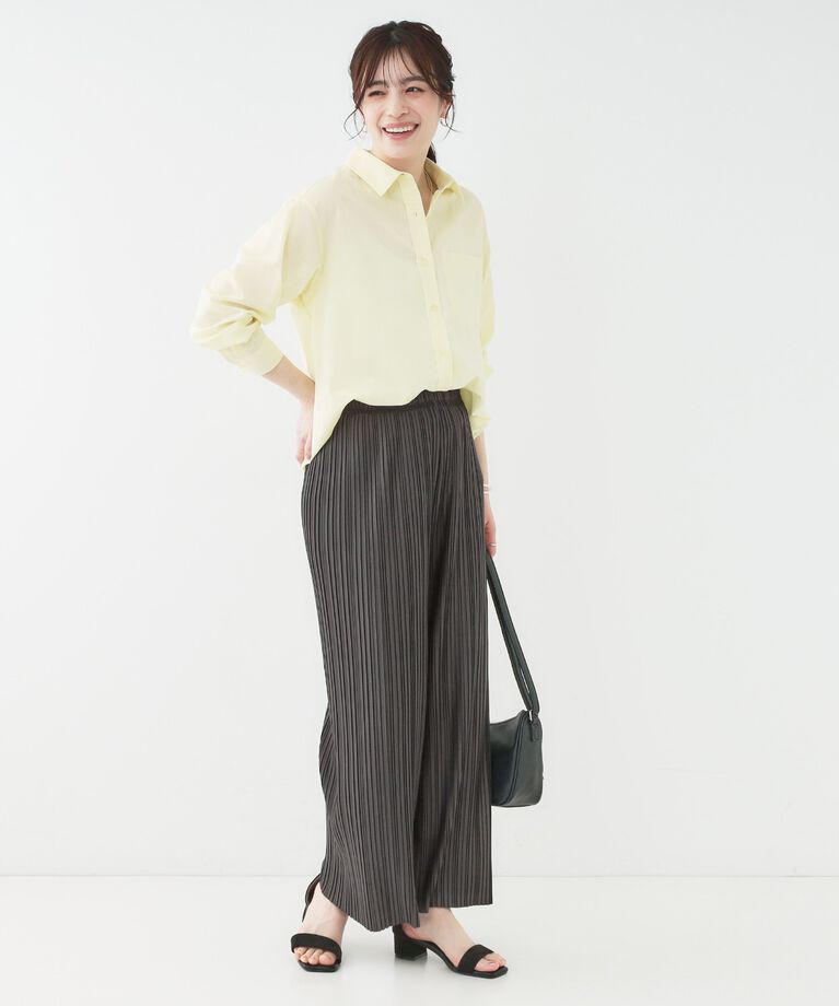 SHOO･LA･RUE「【洗える/S-LL】楽してほっそり見え カットプリーツパンツ」|その他|