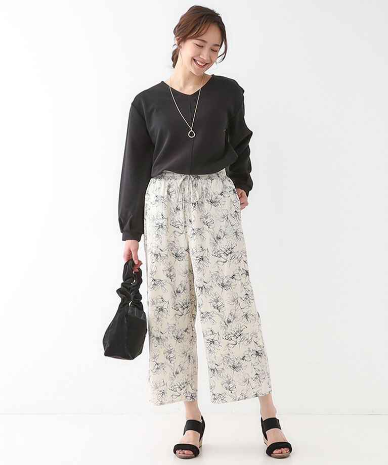 SHOO･LA･RUE「【S-LL/着丈選べる】 マットサテンワイドパンツ」|その他|