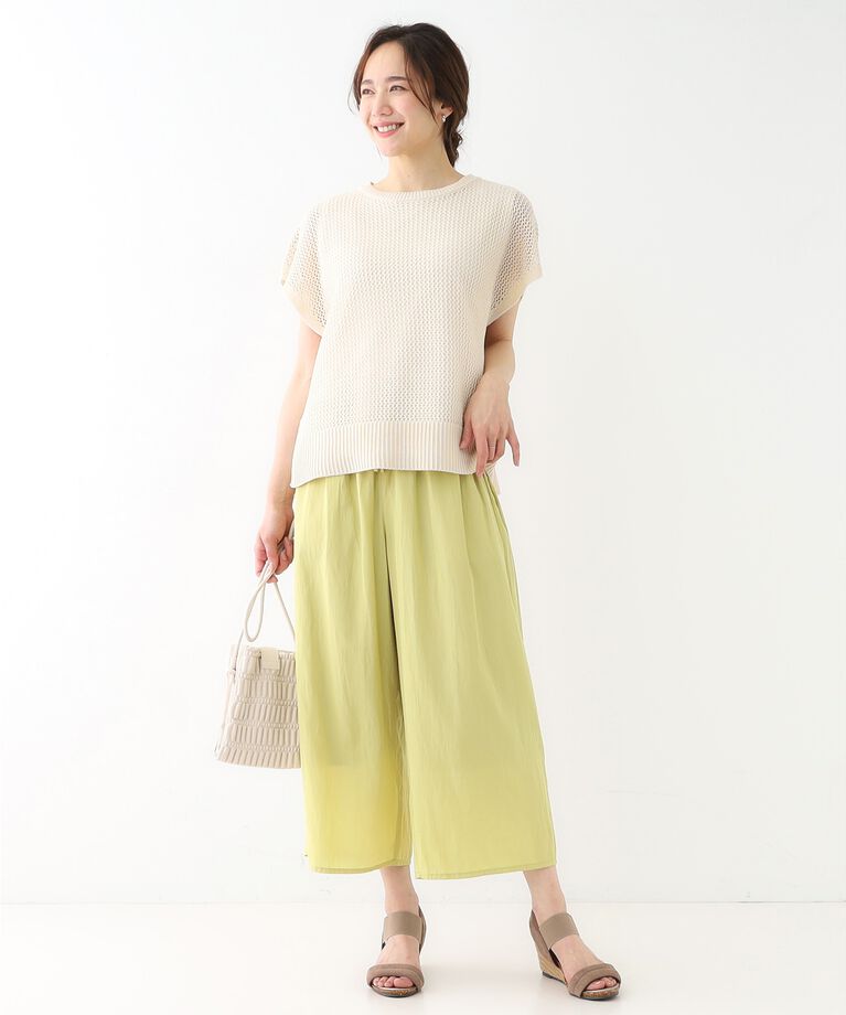 SHOO･LA･RUE「【S-LL/着丈選べる】 マットサテンワイドパンツ」|その他|