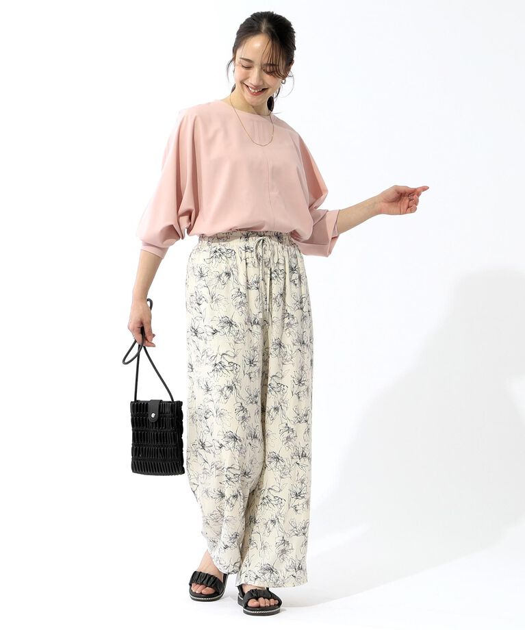 SHOO･LA･RUE「【S-LL/着丈選べる】 マットサテンワイドパンツ」|その他|