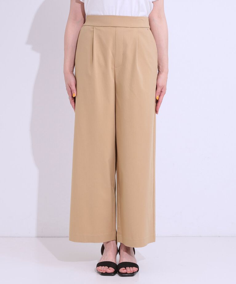 SHOO･LA･RUE「【S-LL/ひんやり】ゴールドパーツがアクセント ストレッチワイドパンツ」|その他|