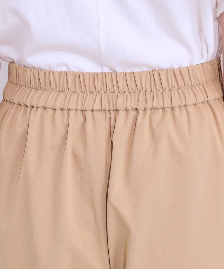 SHOO･LA･RUE「【S-LL/ひんやり】ゴールドパーツがアクセント ストレッチワイドパンツ」|その他|