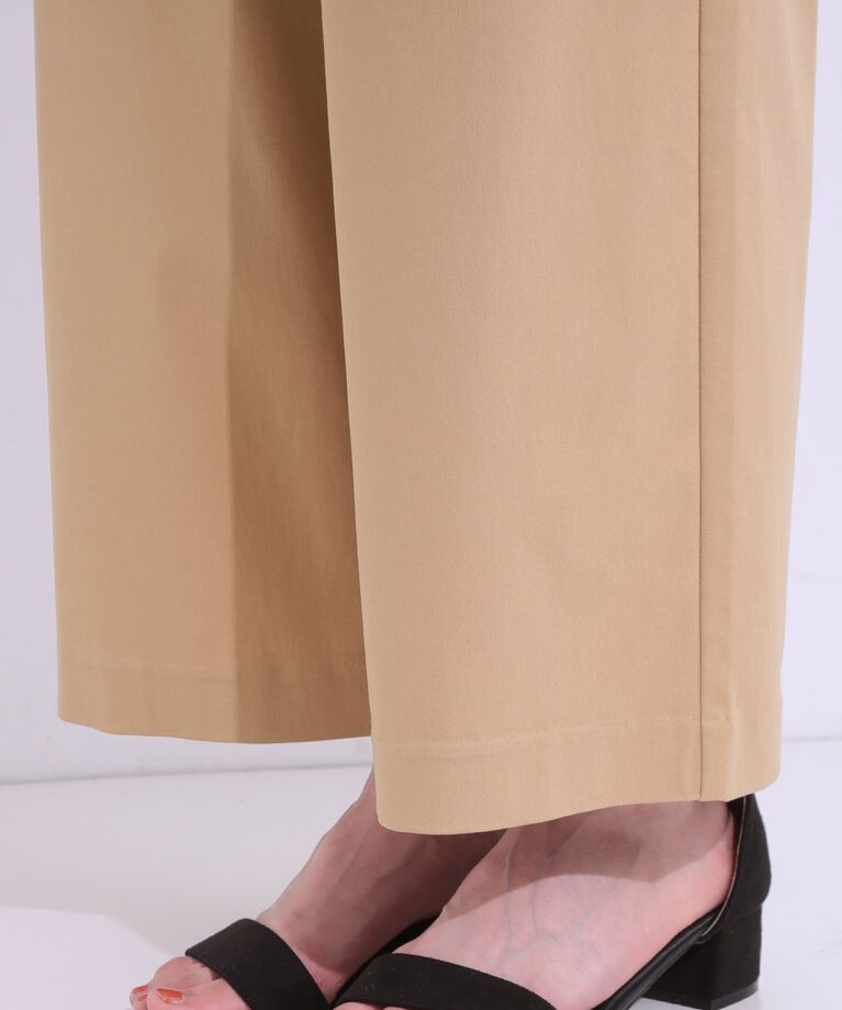 SHOO･LA･RUE「【S-LL/ひんやり】ゴールドパーツがアクセント ストレッチワイドパンツ」|その他|