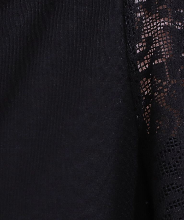 SHOO･LA･RUE「【S-LL】大人の上品コーデに お袖レース切り替えトップス」|Tシャツ・カットソー|