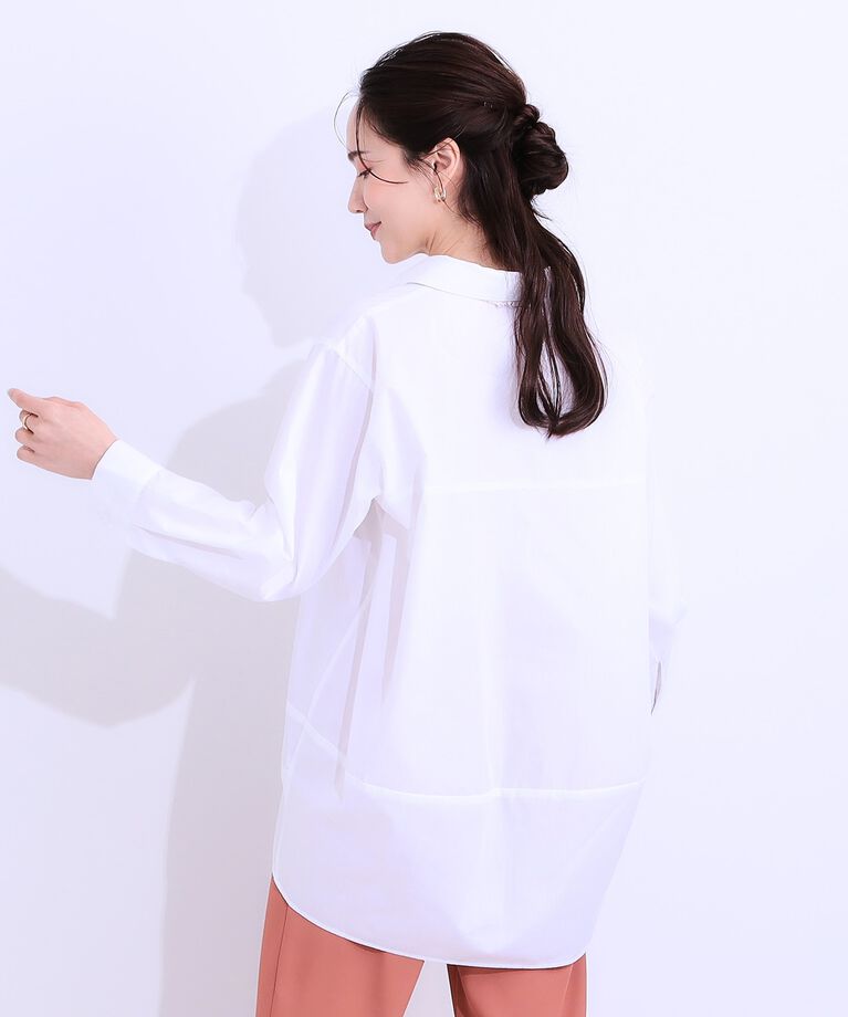 SHOO･LA･RUE「【洗える/S-LL】きれいに体型カバーが叶うチュニックシャツ」|チュニック|