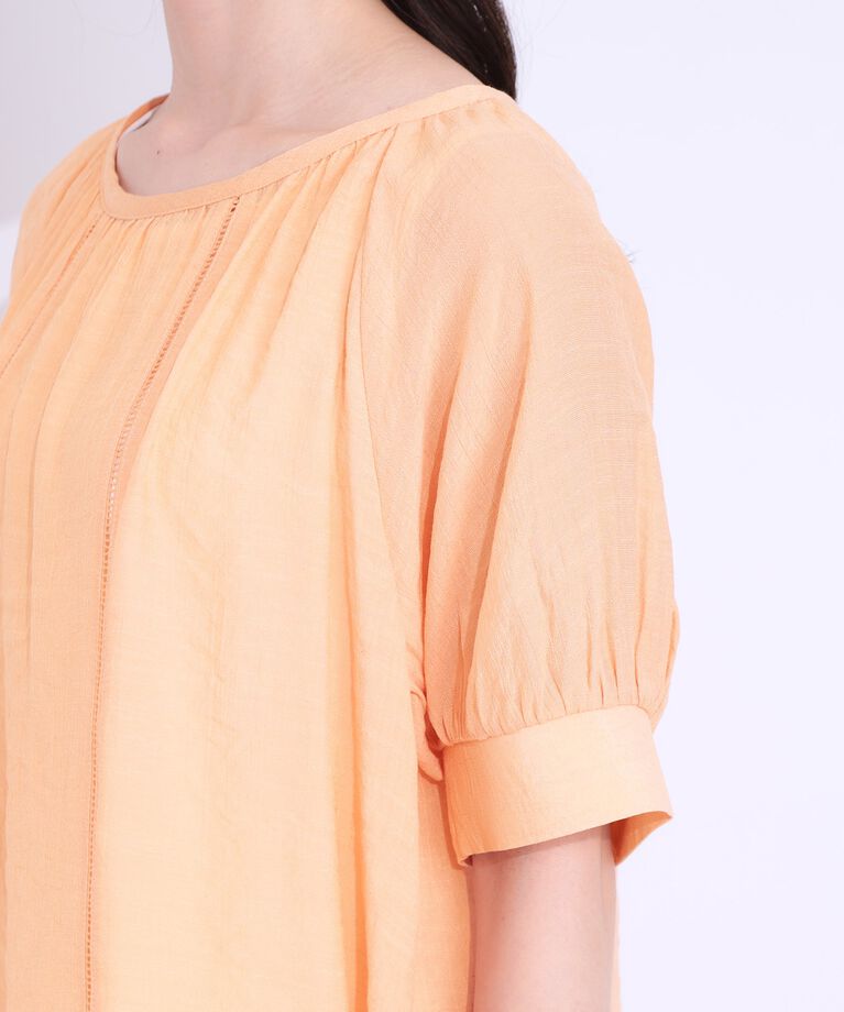 SHOO･LA･RUE「【S-LL/2点セット】インせず着られる はしごレース5分袖ブラウス」|シャツ・ブラウス|