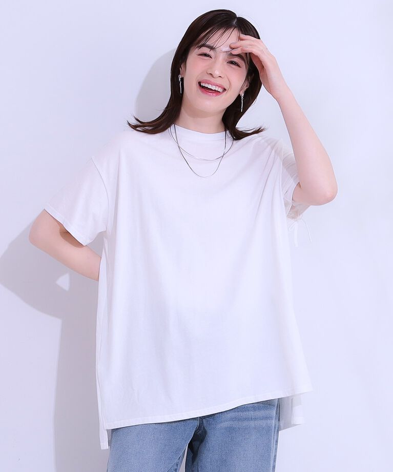 SHOO･LA･RUE「バックシャーリングチュニックTシャツ」|チュニック|