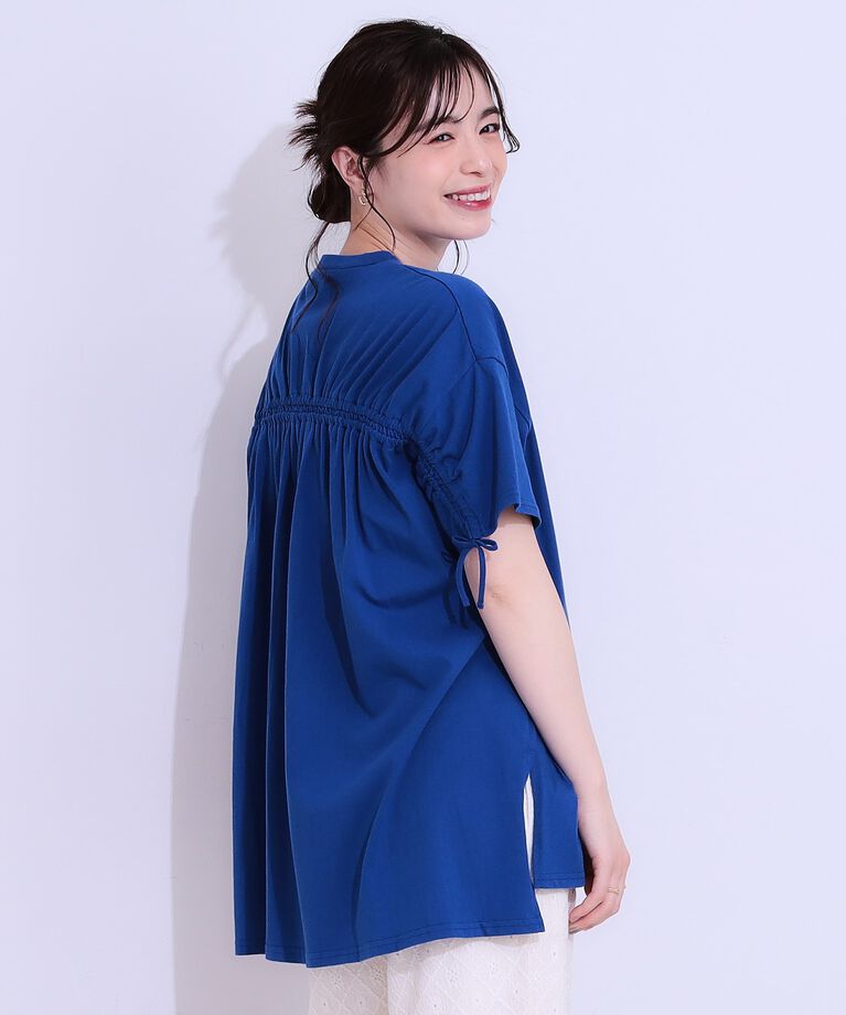 SHOO･LA･RUE「バックシャーリングチュニックTシャツ」|チュニック|