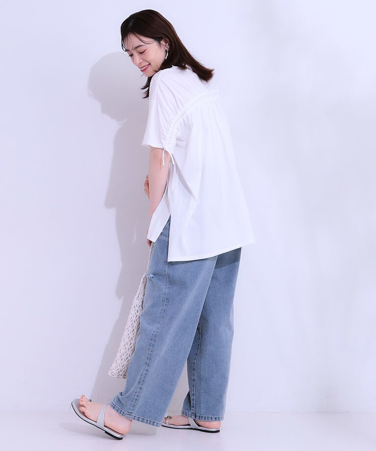 SHOO･LA･RUE「バックシャーリングチュニックTシャツ」|チュニック|
