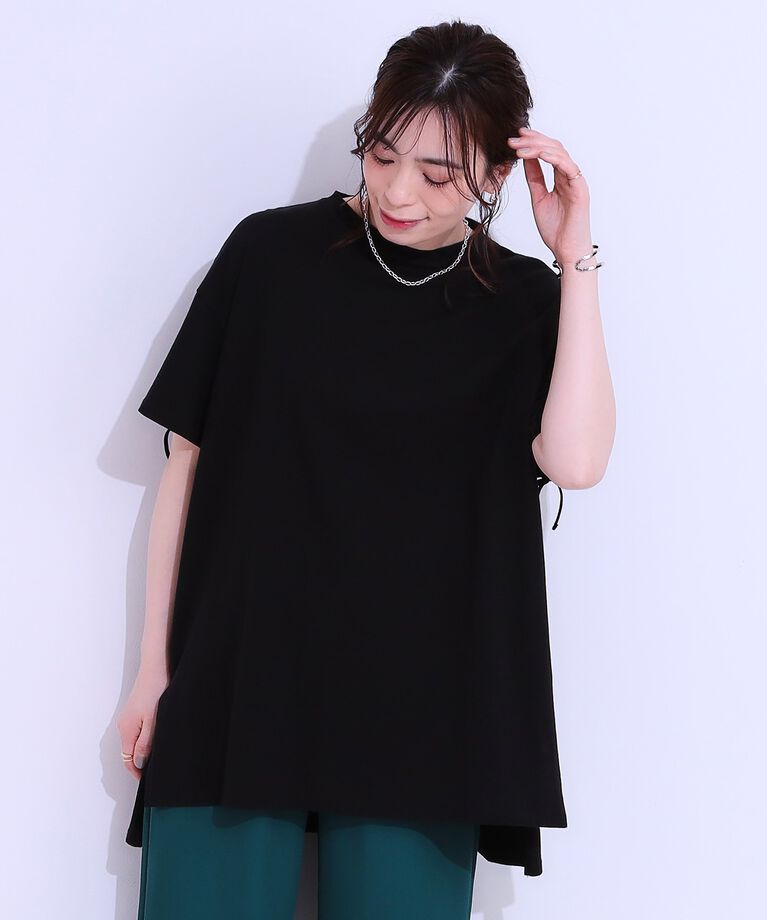 SHOO･LA･RUE「バックシャーリングチュニックTシャツ」|チュニック|