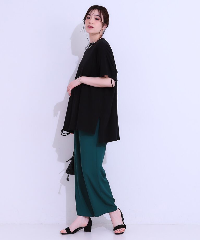 SHOO･LA･RUE「バックシャーリングチュニックTシャツ」|チュニック|
