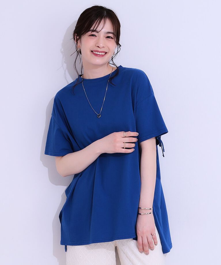 SHOO･LA･RUE「バックシャーリングチュニックTシャツ」|チュニック|