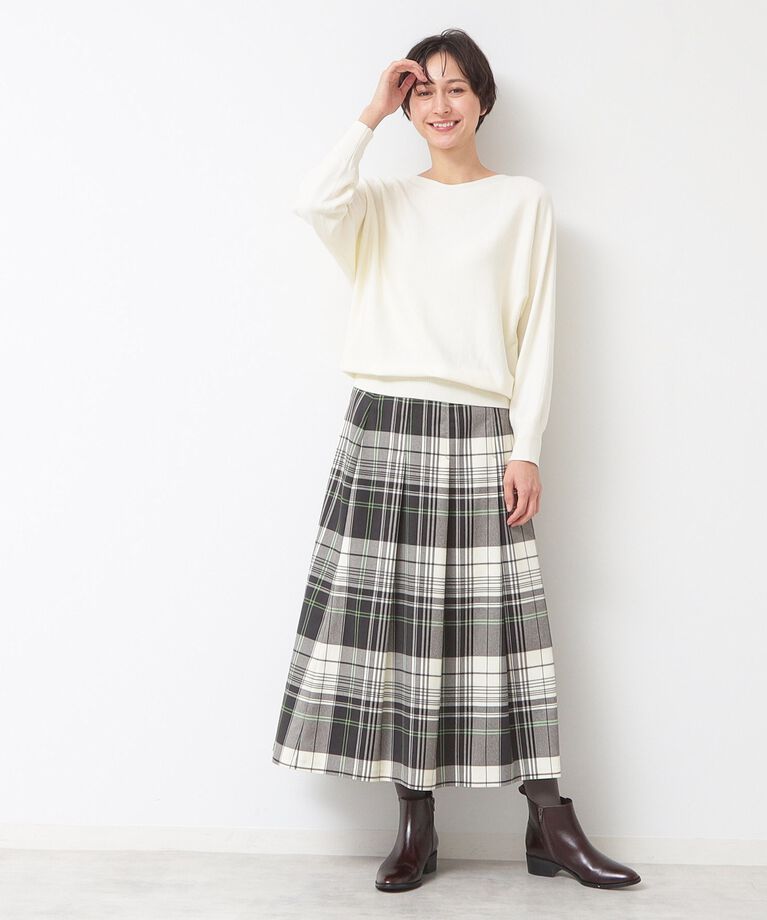 Dessin「【洗える】チェック柄タックプリーツスカート(XS~L)」|スカート|