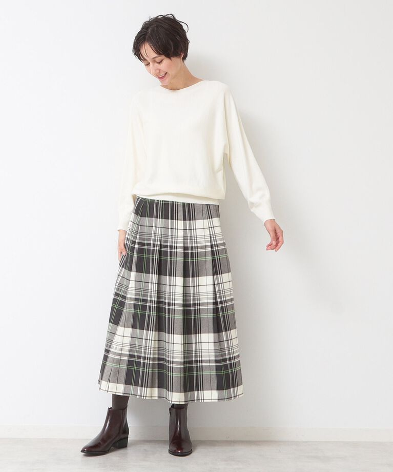 Dessin「【洗える】チェック柄タックプリーツスカート(XS~L)」|スカート|