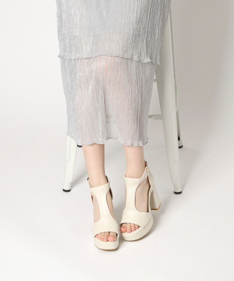 ESPERANZA「Tストラップスクエアサンダル 24SS」|サンダル|