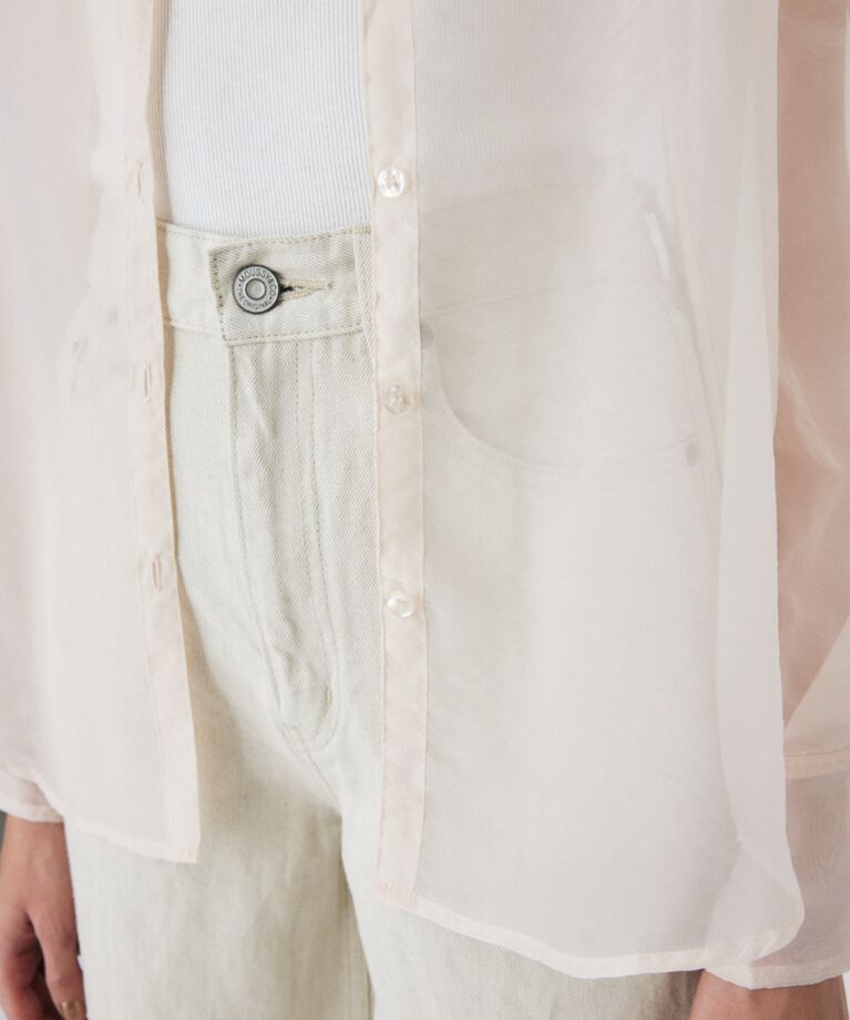 MOUSSY「TIED SLEEVE SEE-THROUGH シャツ」|シャツ・ブラウス|