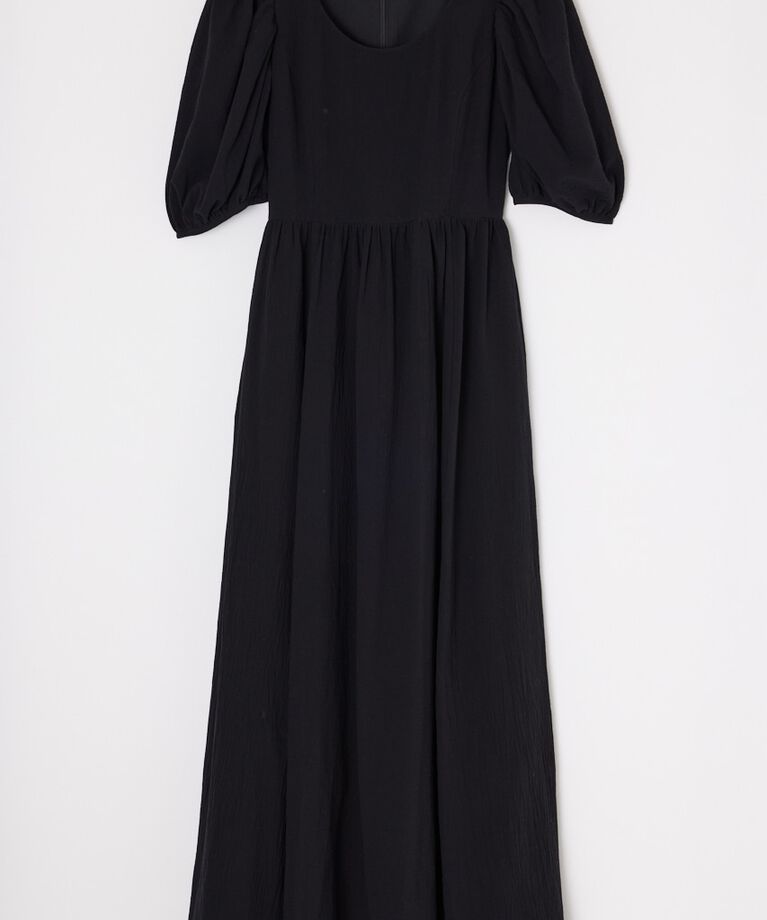 MOUSSY「PUFF SLEEVE CRAPE ドレス」|ワンピース|