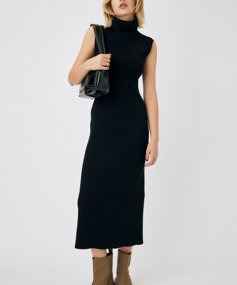 MOUSSY「SWITCHING RIB KNIT ドレス」|ワンピース|