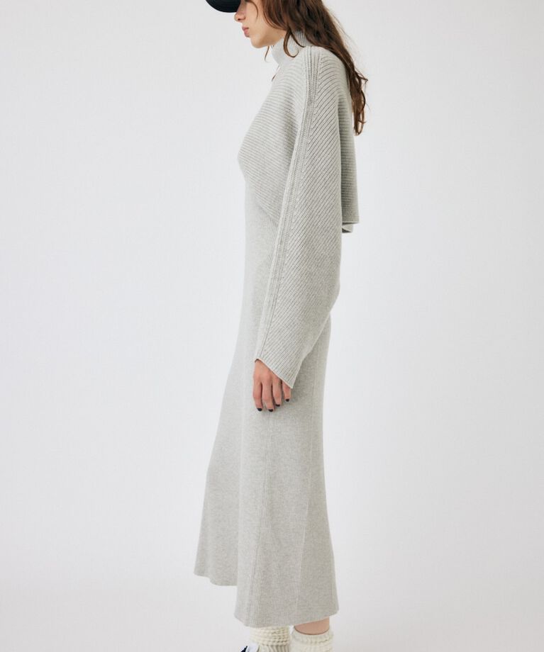 MOUSSY「SWITCHING RIB KNIT ドレス」|ワンピース|