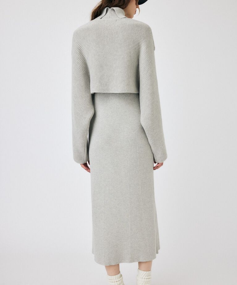 MOUSSY「SWITCHING RIB KNIT ドレス」|ワンピース|